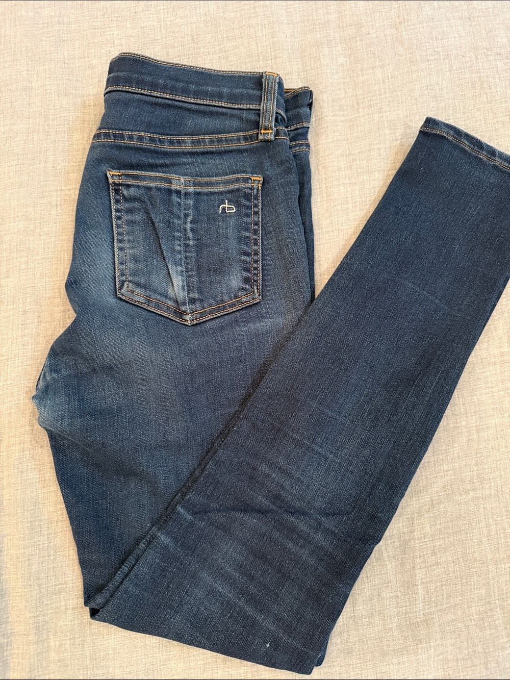 rag & bone Dark Blue Skinny Jeans for Women